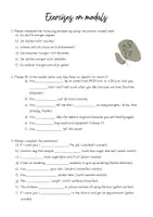 Vorschau - Arbeitsblätter - Exercises on modal auxiliaries, grammar, modal verbs - Seite 1