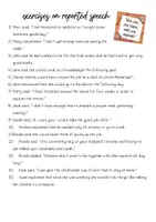 Vorschau - Arbeitsblätter - exercises on reported speech, indirect speech, grammar - Seite 1