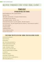 Vorschau - Arbeitsblätter - helpful phrases for your oral exam monologue, presentations, version 4 - Seite 1