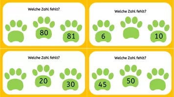 Vorschau - Fördermaterial/Inklusion - Welche Zahl fehlt? Zahlenraum 100 #edukisummer - Seite 3