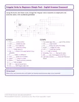 Vorschau - Spiele - Irregular Verbs (Simple Past) for Beginners - English Grammar Crossword - Seite 1