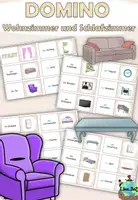 Aperçu - Jeux - Domino "Wohnzimmer und Schlafzimmer" Allemand - Page de couverture