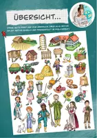Vorschau - Mal- und Bastelvorlagen - Cliparts-Set Figuren & Motive "Bauernhof" / Landwirtschaft - Seite 1