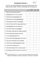 Vorschau - Arbeitsblätter - Satzglieder erkennen / unterscheiden Klasse 4 - Seite 2