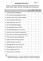 Vorschau - Arbeitsblätter - Satzglieder erkennen / unterscheiden Klasse 4 - Seite 3