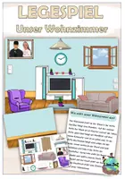 Aperçu - Jeux - Jeu de placement / jeu magnétique "Unser Wohnzimmer" Allemand - Page de couverture