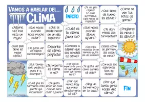 Aperçu - Jeux - EL CLIMA - juego Español / Espagnol "¡Vamos a hablar!" - Page 1