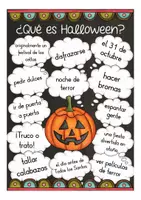 Aperçu - Feuilles d'exercices - Qué es ... Halloween? Español / Espagnol hojas de trabajo / posters (feuilles de travail) - Page 1
