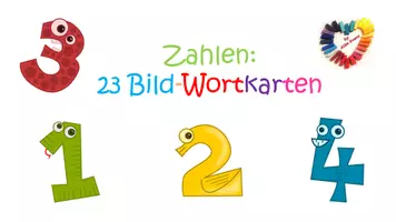 Vorschau - Fördermaterial/Inklusion - DaZ/DaF: Zahlen 23 Bild-Wortkarten - Seite 1