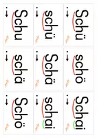 Vorschau - Stundenentwürfe - sch & Sch Silben Kärtchen - 3 verschiedene Größen (Erstlesen) - Deckblatt