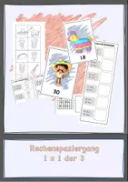 Vorschau - Arbeitsblätter - Rechenspaziergang 1x1 der 3 - Deckblatt