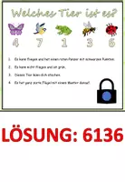 Aperçu - Autre type de ressources - Escape Room "der Frühling" serrure bleue "Welches Tier ist es?" Allemand - Page 2