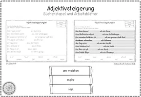 Vorschau - Arbeitsblätter - Steigerung von Adjektiven: Legematerial und Arbeitsblätter - Deckblatt