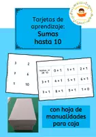 Vista previa - Manualidades / Dibujos para colorear - Tarjetas de aprendizaje: Sumas hasta 10 - Portada