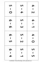 Vista previa - Manualidades / Dibujos para colorear - Tarjetas de aprendizaje: Restas hasta 10 - página 3