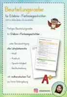Vorschau - Klassenarbeiten - Beurteilungsraster: Erlebnis-und Fantasiegeschichten - Deckblatt