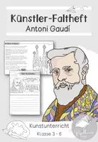 Vorschau - Arbeitsblätter - Künstler-Faltheft: Antoni Gaudí - Deckblatt