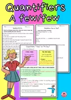 Vista previa - Hojas de trabajo - Quantifiers Worksheets Few - A few - página 1