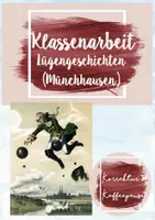 Vorschau - Test - Klassenarbeit mit EHZ - Thema "Lügengeschichten" - Münchhausen - Inhaltsangabe, Merkmale, innerer Monolog - Klasse 6/7 - Deckblatt