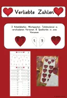 Vorschau - Arbeitsblätter - Verliebte Zahlen - Arbeitsblätter, Tafelmaterial, Wortspeicher, Spielkarten - Deckblatt