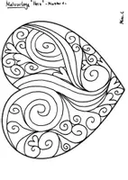 Vorschau - Mal- und Bastelvorlagen - Gestalten für Muttertag: Malvorlage/Ausmalbilder "Herz" - Seite 2
