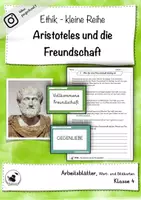 Vorschau - Unterrichtsreihen - Ethik - Aristoteles und die Freundschaft - Deckblatt