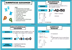 Vorschau - Merkblätter - Materialpaket Fächer Mathematik Quadratische und lineare Funktionen #silvesterknaller23 - Seite 3