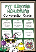 Vorschau - Spiele - Easter Holidays Englisch – Osterferien, Speaking, Conversation, Sprechen auf Englisch, Gesprächsanlässe | Conversation Cards, Aufgabenkarten, Sprechkarten 5., 6. Klasse, Sekundarstufe - Deckblatt