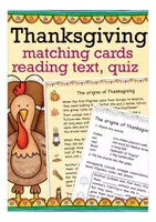 Vorschau - Stundenentwürfe - Thanksgiving Englisch Lesetext und Arbeitsblätter - Deckblatt