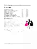 Aperçu - Texte - Let's go shopping English Reading: Anglais/ Texte - Page 1