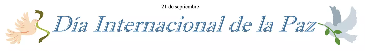 Vista previa - Decoración del aula - Pancarta/ Paz/ Efeméride - página 1