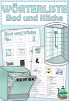 Vorschau - Arbeitsblätter - Wörterliste "Bad und Küche" (Thema Wohnen) mit Wörtertabelle DaZ - Deckblatt