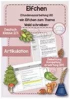 Vorschau - Stundenentwürfe - Ausarbeitung Unterrichtstunde (UB) ein Elfchen zum Thema Wald schreiben - Deckblatt