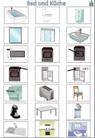 Vista previa - Elementos para la creación de materiales - Símbolos para el cuaderno de vocabulario "Bad und Küche" Thema Wohnen Alemán - página 2