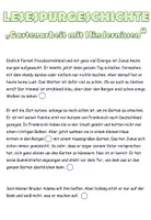 Aperçu - Feuilles d'exercices - Histoire de la piste de lecture niveau 4 allemand "Gartenarbeit mit Hindernissen" - Page 1