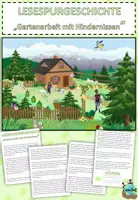 Aperçu - Feuilles d'exercices - Histoire de la piste de lecture niveau 4 allemand "Gartenarbeit mit Hindernissen" - Page de couverture