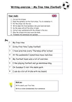 Vorschau - Arbeitsblätter - free time activity - a writing exercise - Seite 1