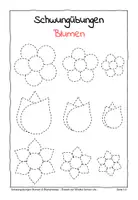Vorschau - Arbeitsblätter - Schwungübungen Vorschule: Blumen & Blumenwiese - Grafomotorik - Deckblatt