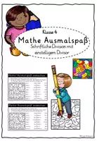 Vorschau - Arbeitsblätter - Ausmalspaß - schriftliche Division (Klasse 4) - Deckblatt