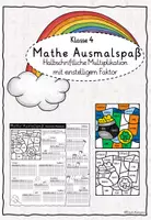 Vorschau - Arbeitsblätter - Ausmalspaß - einfache halbschriftliche Multiplikation - Deckblatt
