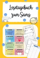 Vorschau - Arbeitsblätter - Lesetagebuch zum Sams (Eine Woche voller Samstage) - Deckblatt