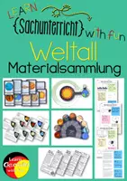 Vorschau - Arbeitsblätter - Weltall Materialsammlung- Planeten, Sterne, Mond und Sonnensystem - NaWi - Sachunterricht - Seite 1