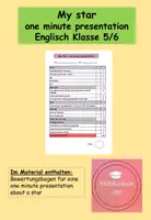 Vorschau - Test - my star - one minute presentation Bewertungsbogen - Deckblatt
