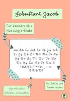 Vorschau - selbst erstellte Schriftarten - verbundene Schriftart "Jacob" by @lehrerin.franzi - Deckblatt