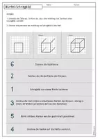 Vorschau - Arbeitsblätter - Geometrisches Zeichnen - Schrägbild Würfel - Seite 1