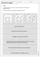 Vorschau - Arbeitsblätter - Geometrisches Zeichnen - Schrägbild Würfel - Seite 2