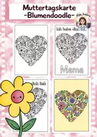 Vorschau - Mal- und Bastelvorlagen - Muttertagskarte Blumendoodle, Kunst Grundschule - Deckblatt