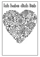 Vorschau - Mal- und Bastelvorlagen - Muttertagskarte Blumendoodle, Kunst Grundschule - Seite 3
