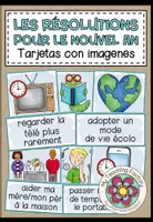 Vista previa - Tarjetas / Manipulativos - LES RÉSOLUTIONS POUR LE NOUVEL AN - Tarjetas con imágenes - Portada