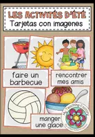 Vista previa - Tarjetas / Manipulativos - LES ACTIVITÉS D’ÉTÉ - Tarjetas de imágenes y palabras - Portada